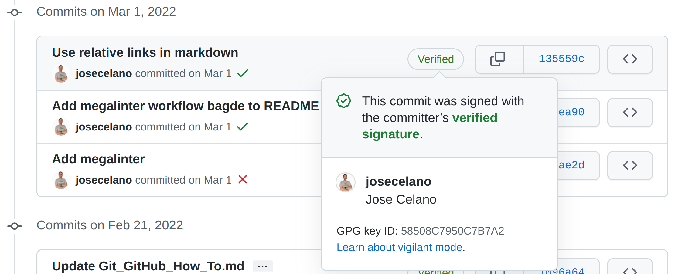 Commit with verified signature
